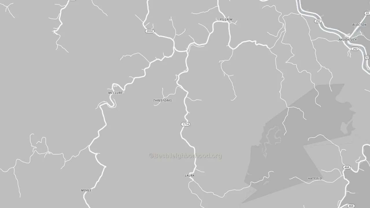Bike Grade map of 41250, KY