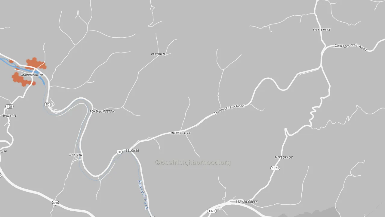 Bike Grade map of 41513, KY