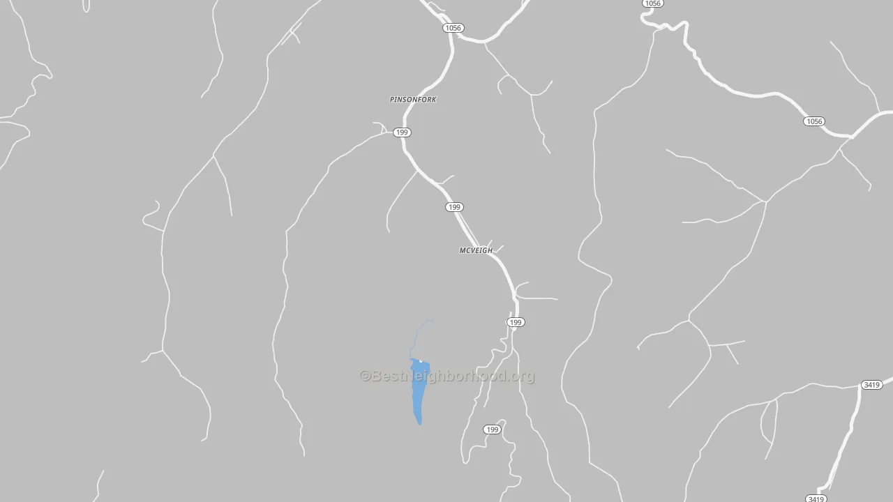 Bike Grade map of 41555, KY