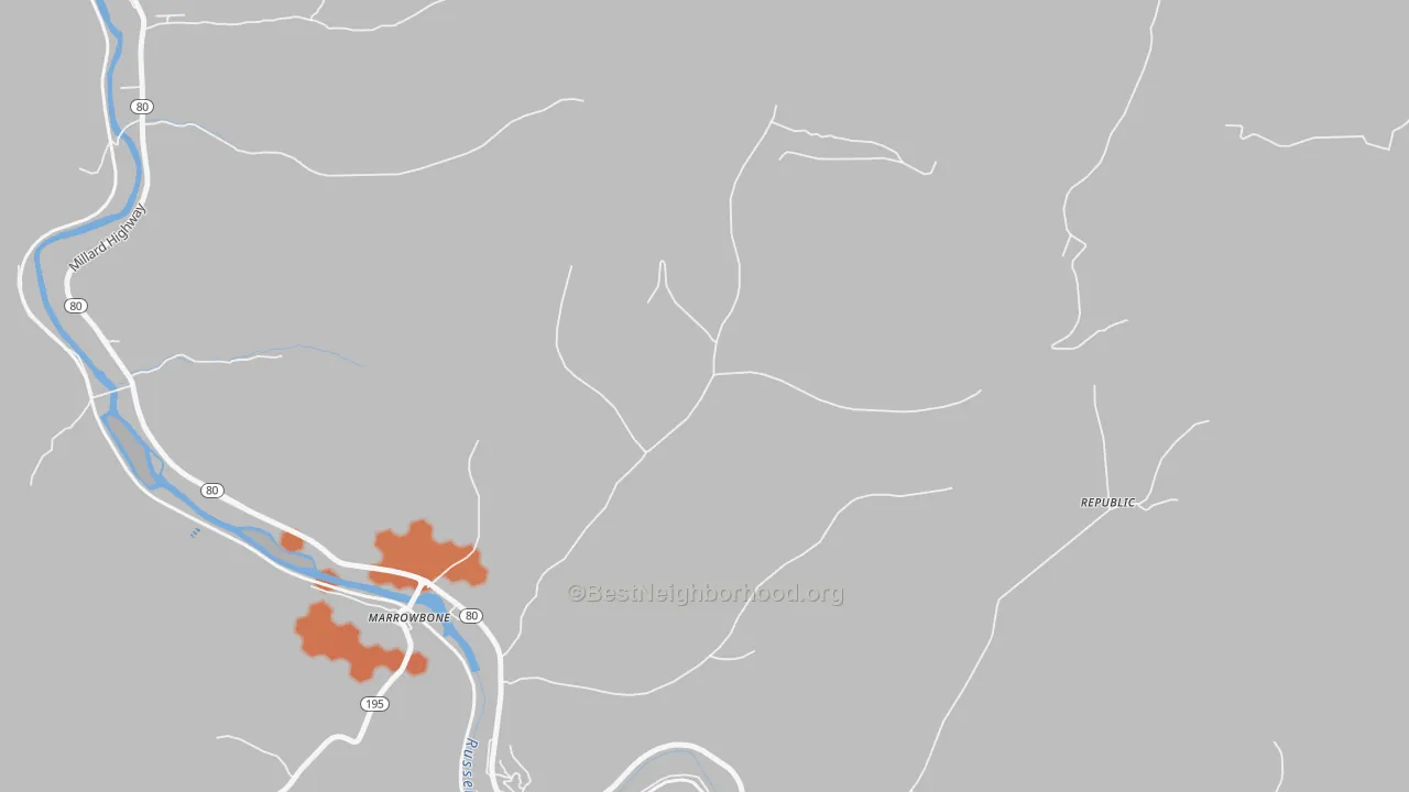 Bike Grade map of 41559, KY