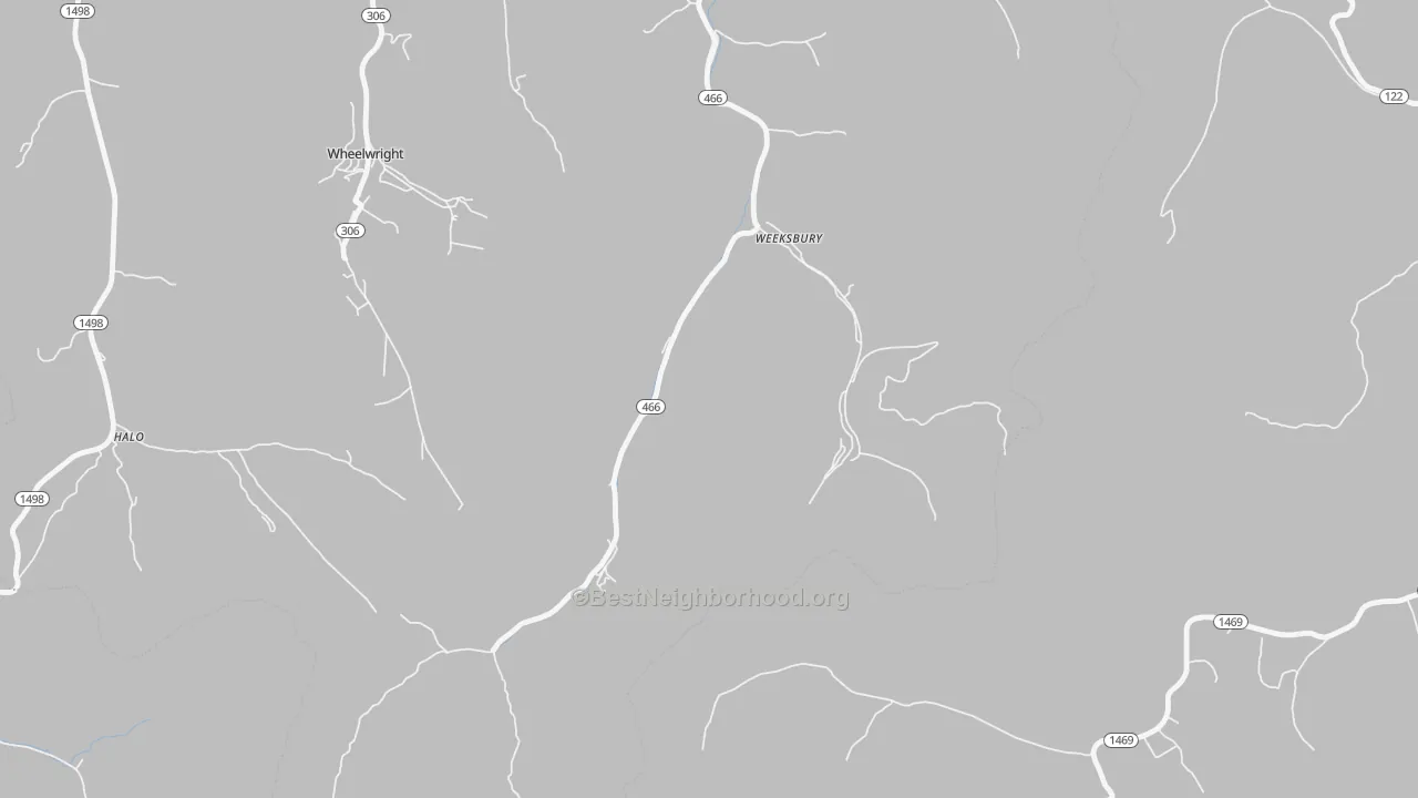 Bike Grade map of 41667, KY