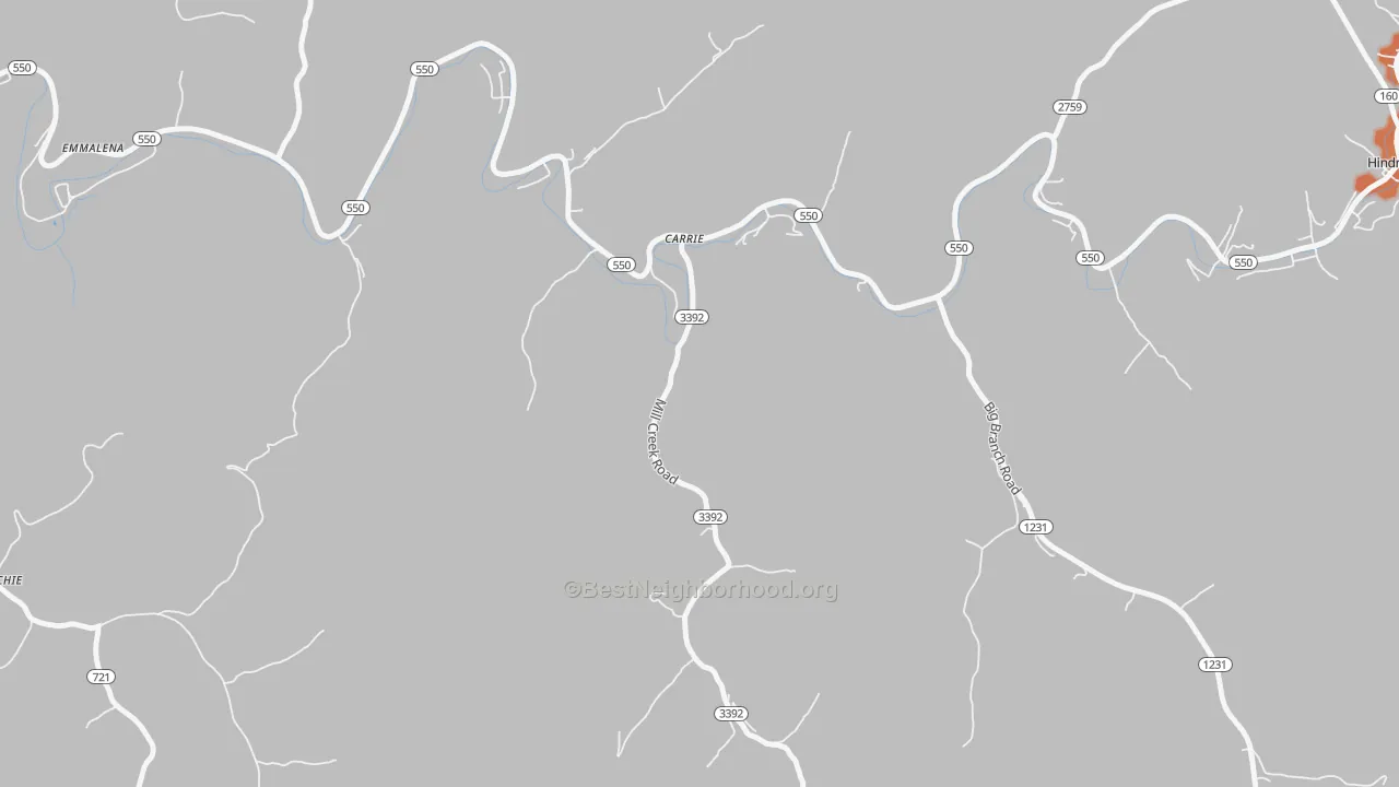 Bike Grade map of 41725, KY