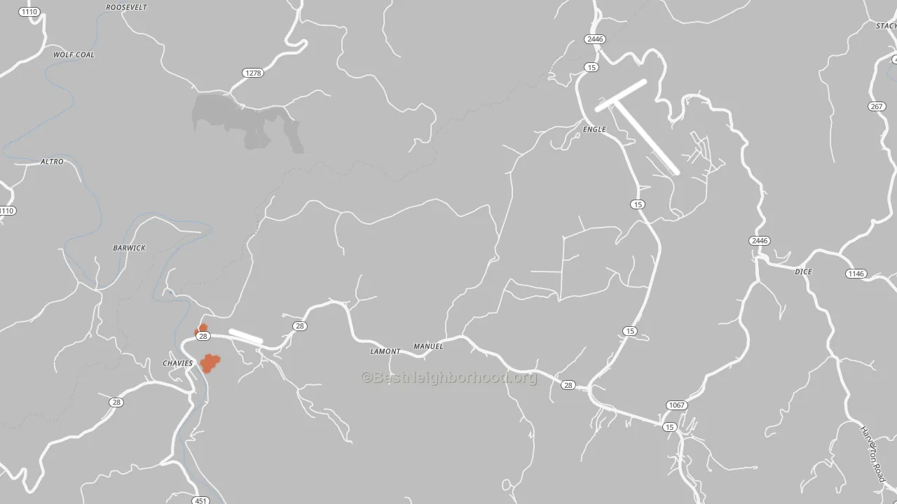 Bike Grade map of 41727, KY