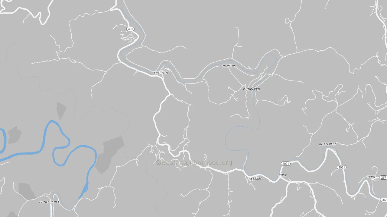 Bike Grade map of 41754, KY