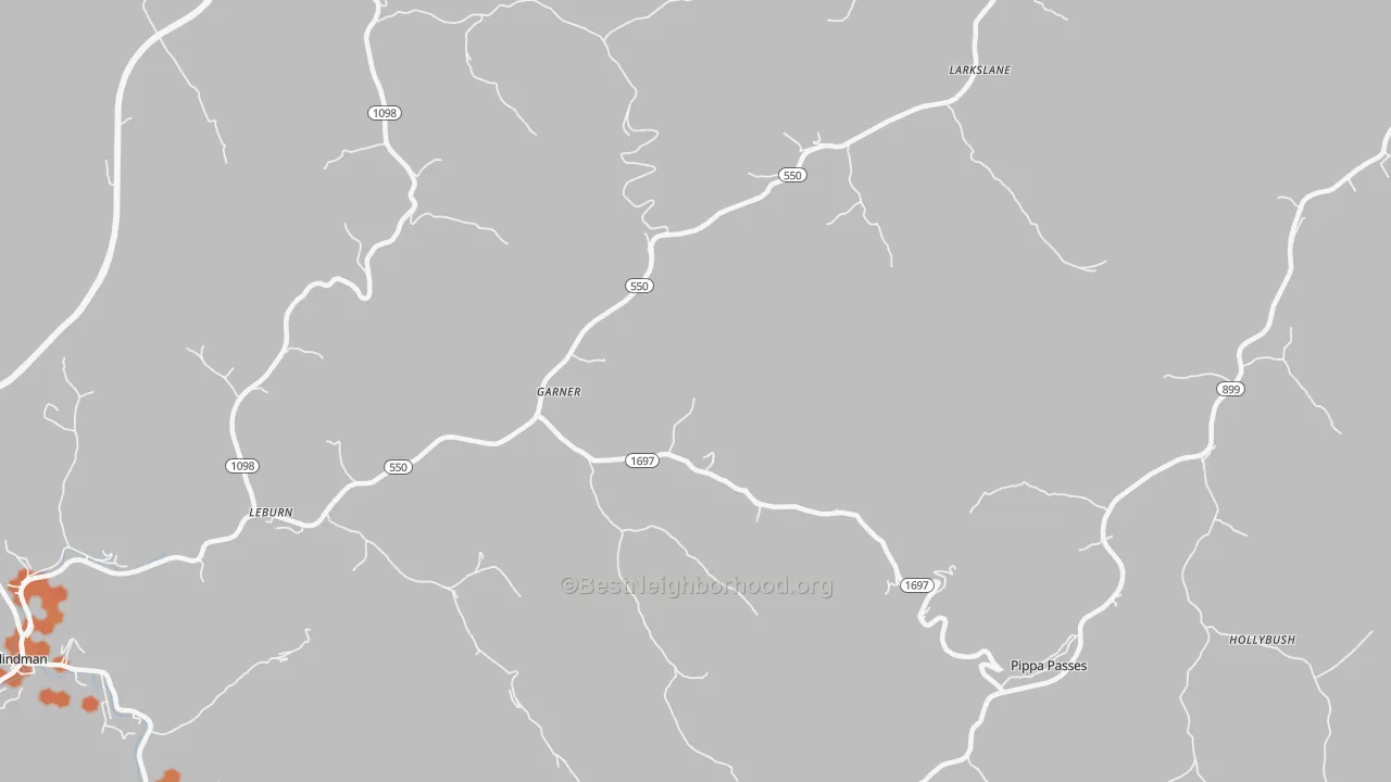 Bike Grade map of 41817, KY