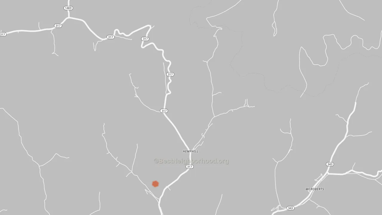 Bike Grade map of 41825, KY