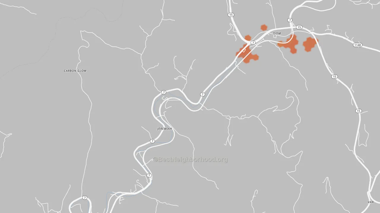 Bike Grade map of 41826, KY