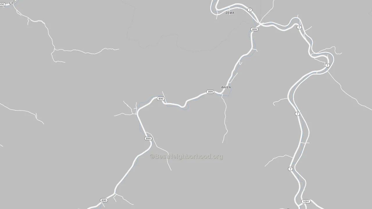 Bike Grade map of 41861, KY