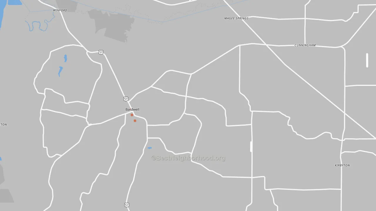 Bike Grade map of 42023, KY
