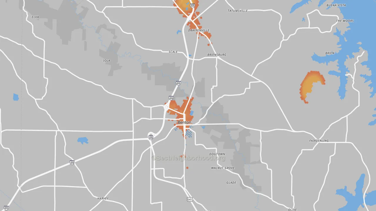 Bike Grade map of 42025, KY