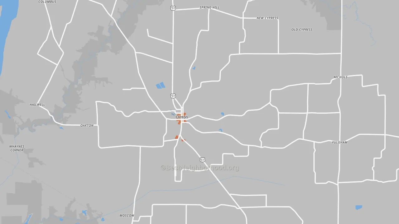 Bike Grade map of 42031, KY
