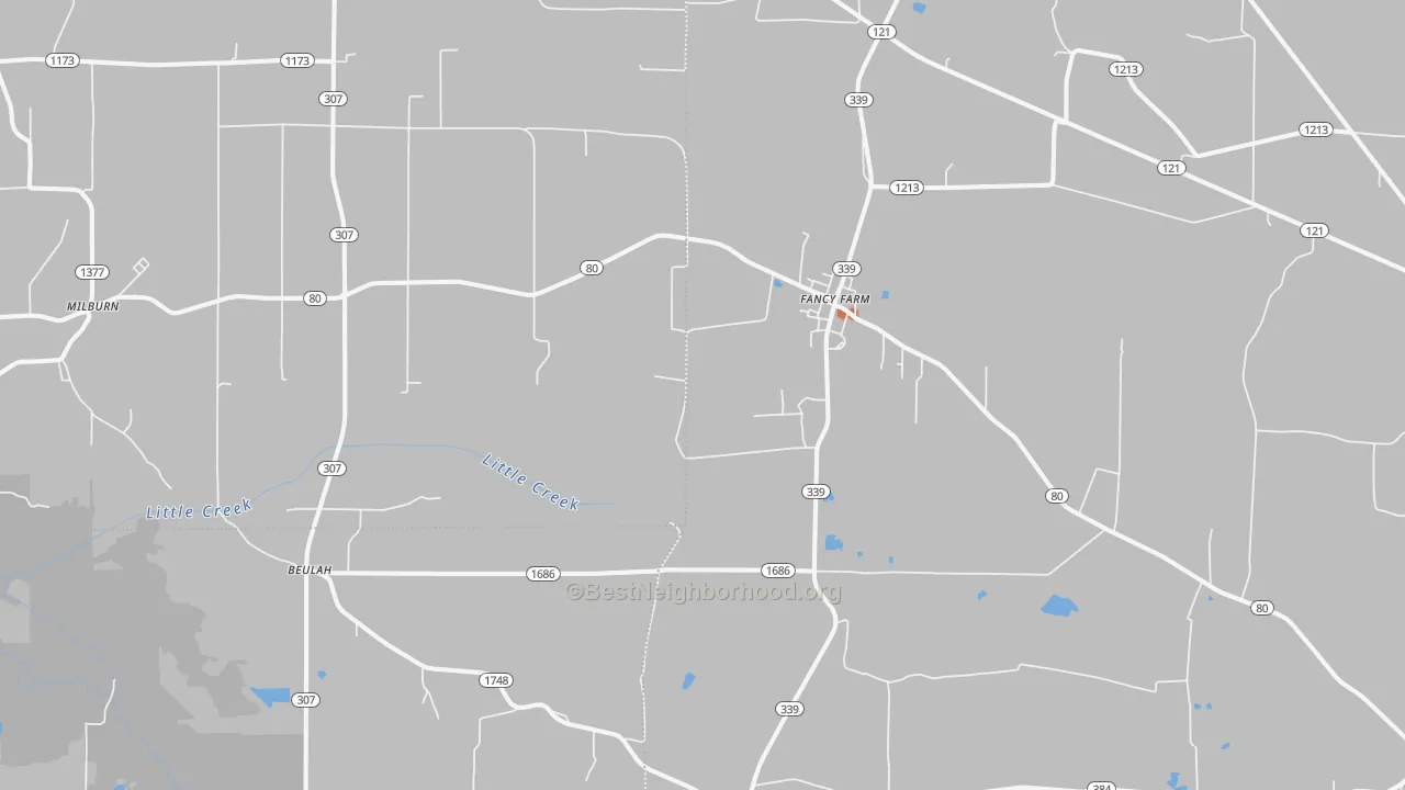 Bike Grade map of 42039, KY