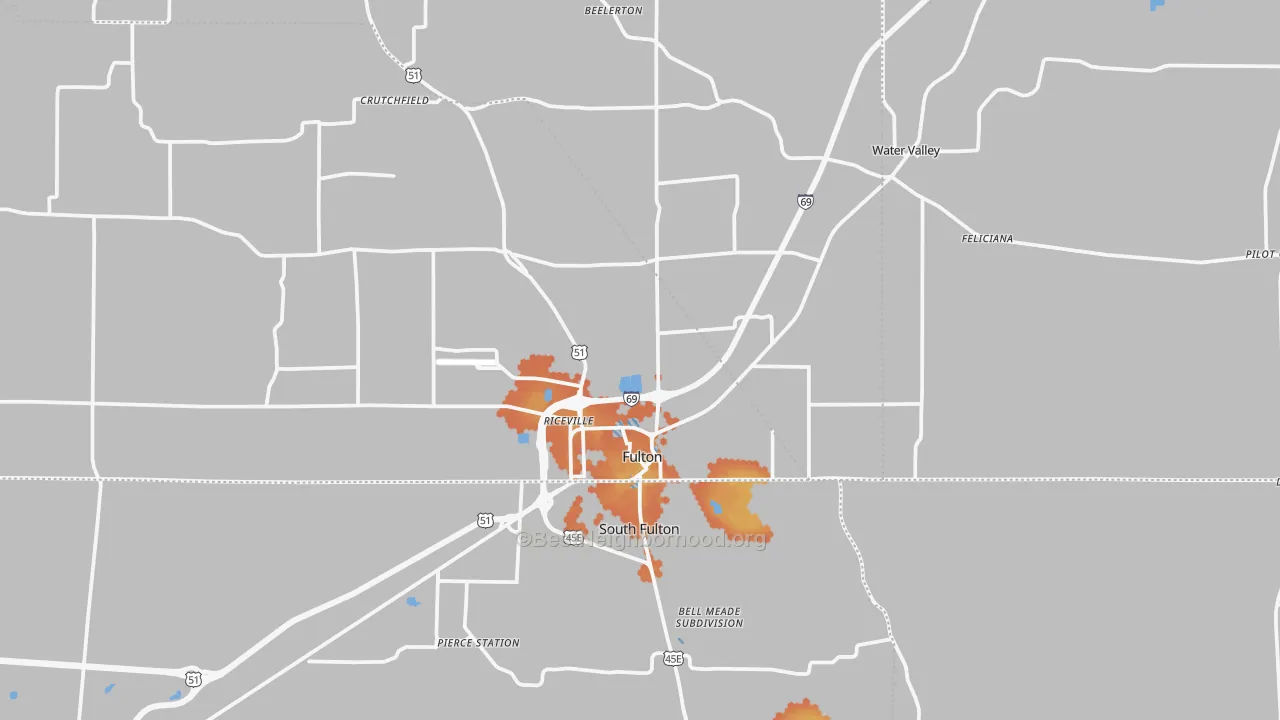Bike Grade map of 42041, KY