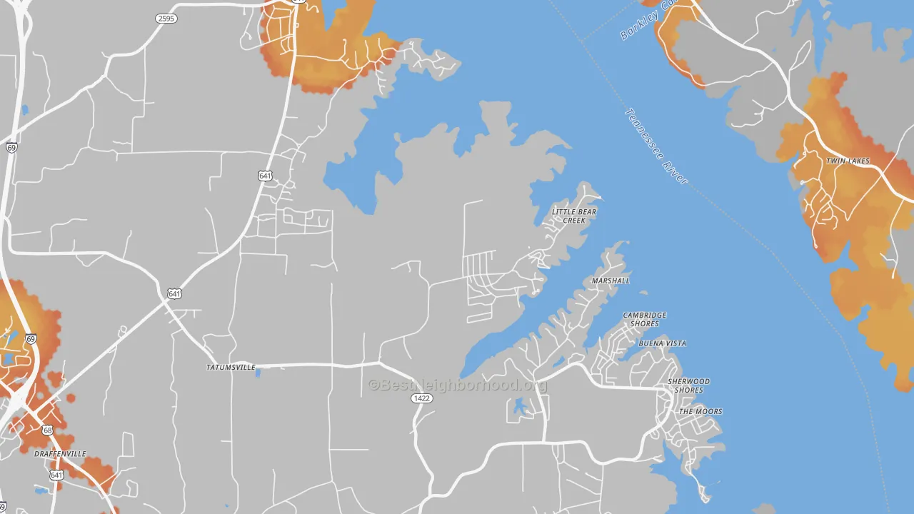 Bike Grade map of 42044, KY