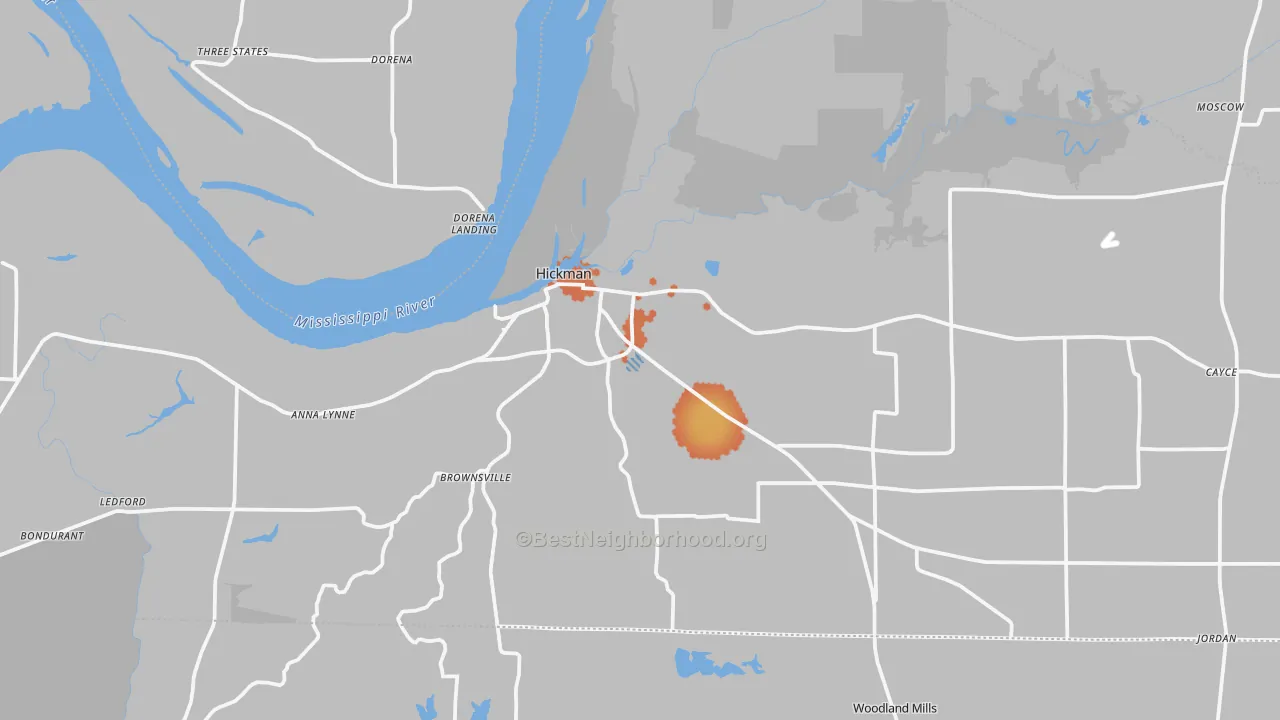 Bike Grade map of 42050, KY
