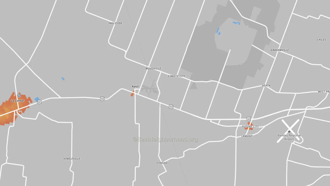 Bike Grade map of 42053, KY