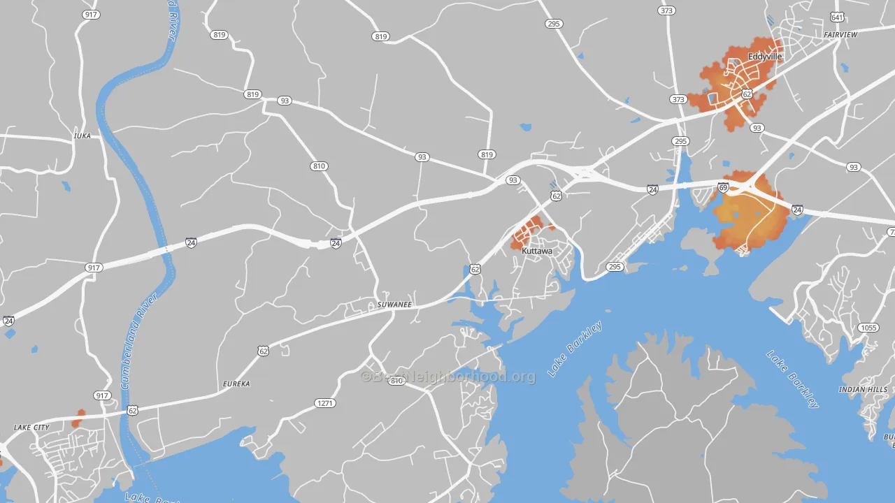 Bike Grade map of 42055, KY