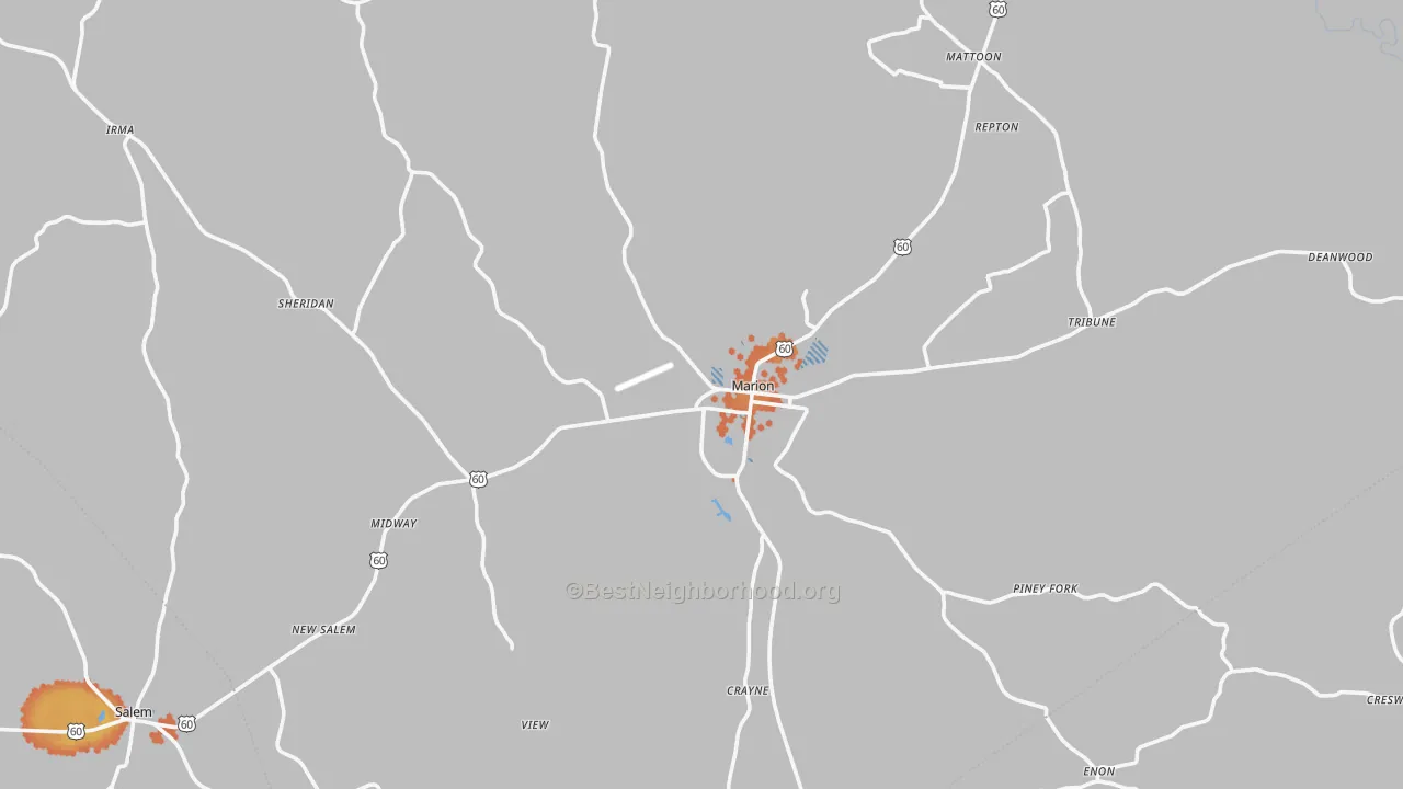Bike Grade map of 42064, KY
