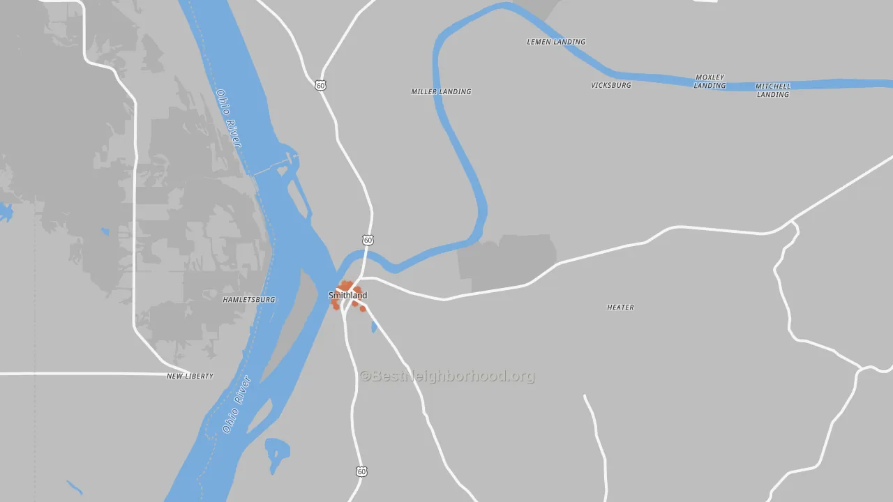 Bike Grade map of 42081, KY