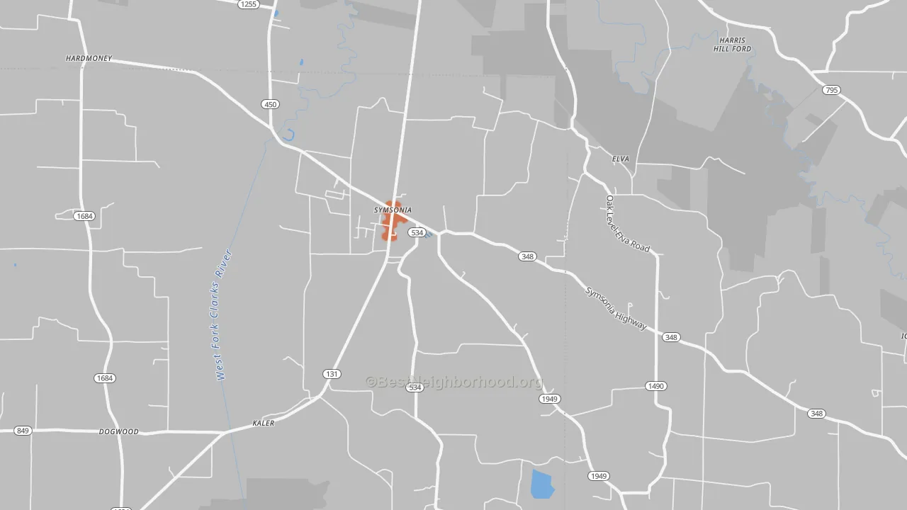 Bike Grade map of 42082, KY