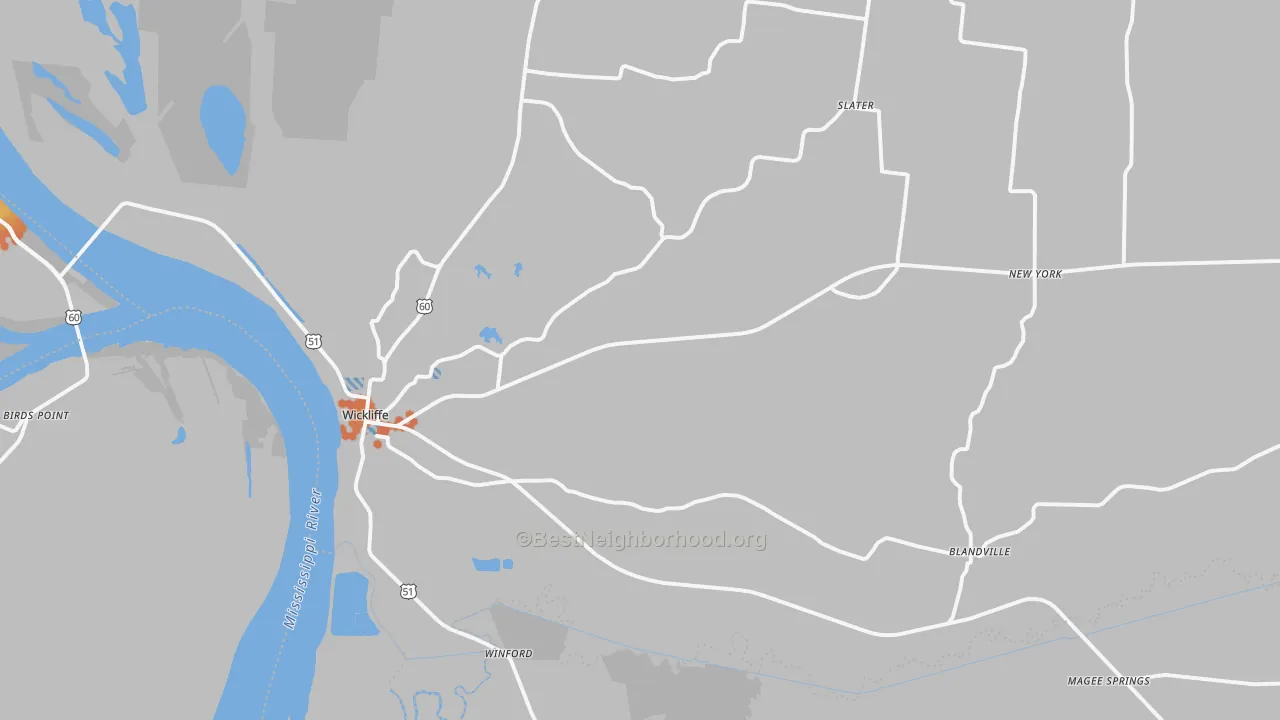 Bike Grade map of 42087, KY