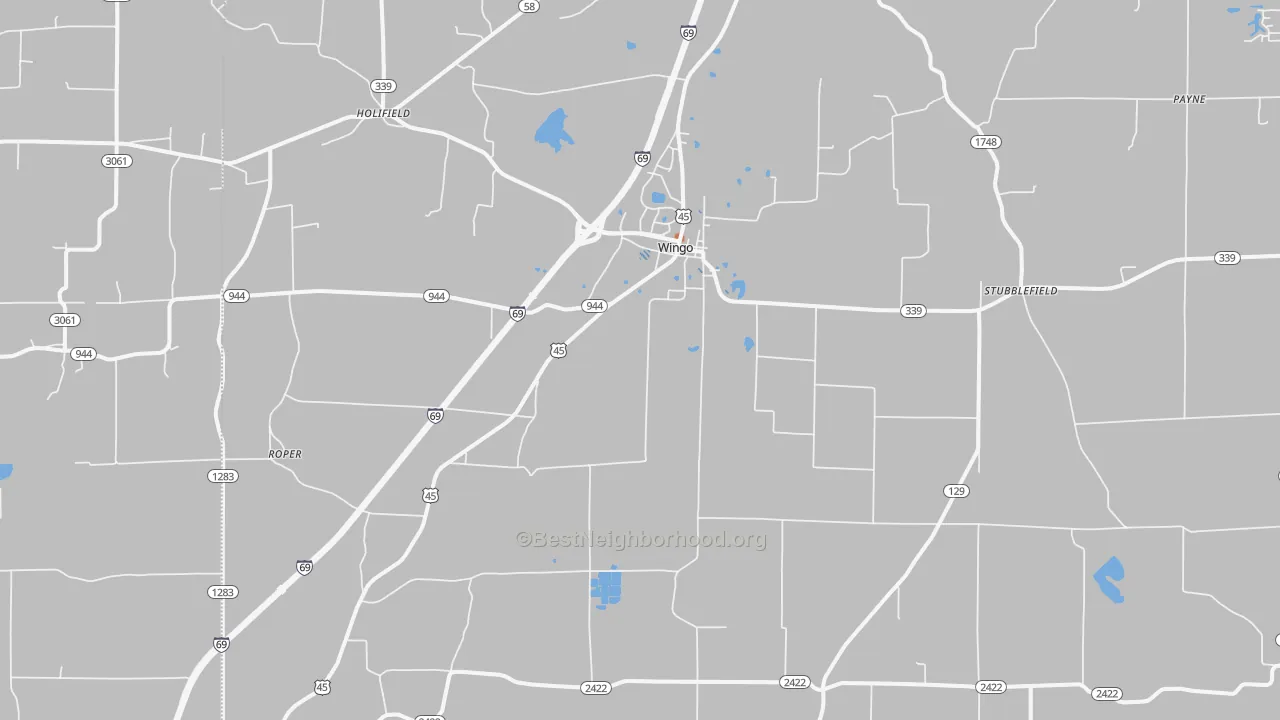 Bike Grade map of 42088, KY