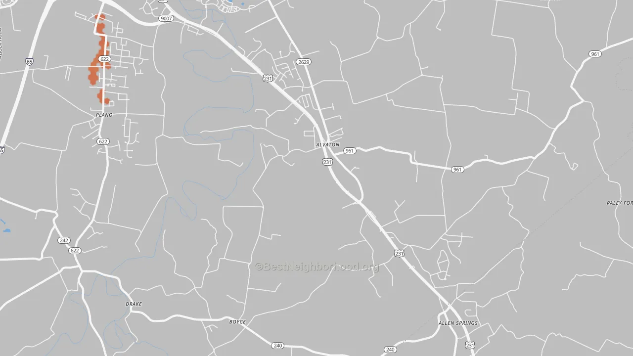 Bike Grade map of 42122, KY