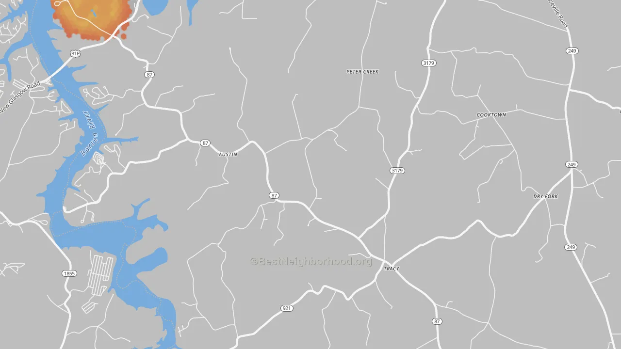 Bike Grade map of 42123, KY