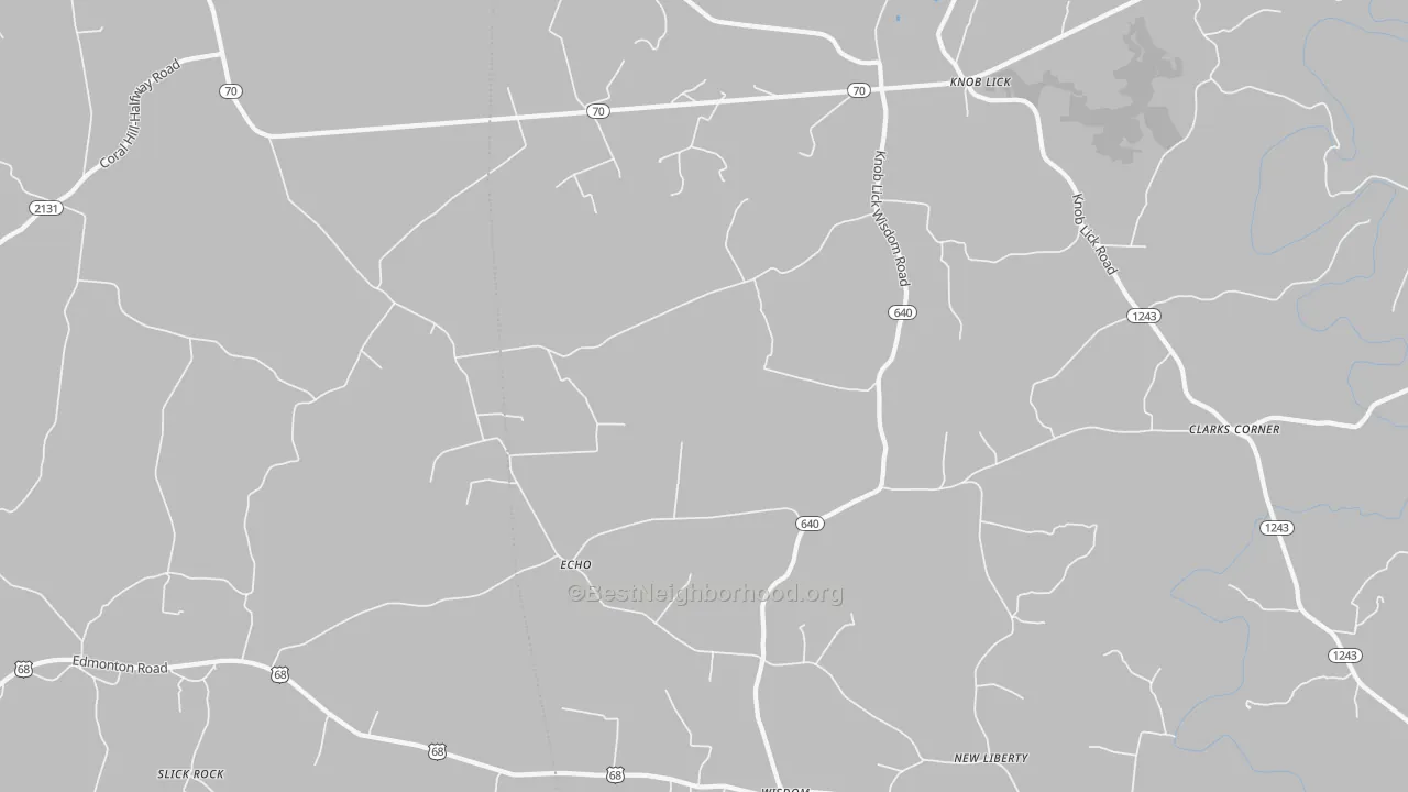 Bike Grade map of 42154, KY