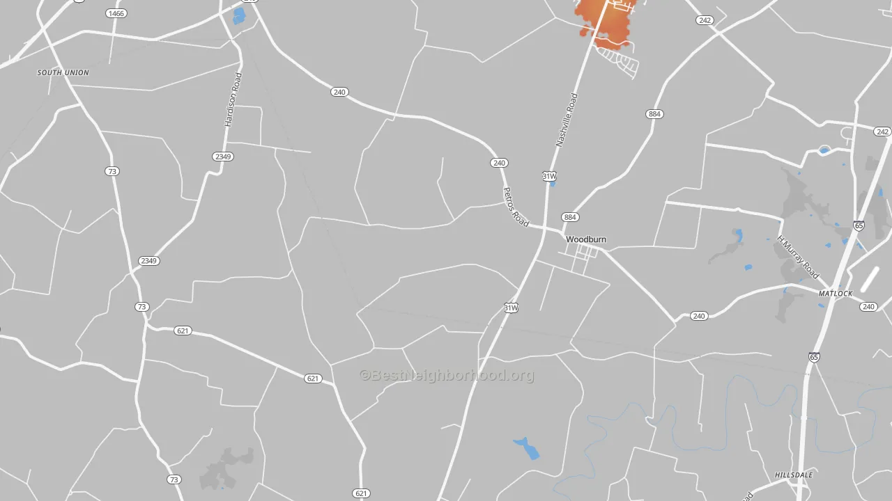 Bike Grade map of 42170, KY