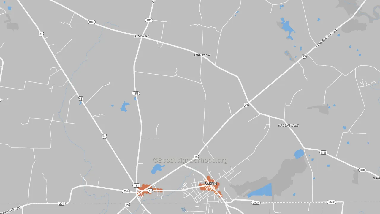 Bike Grade map of 42234, KY