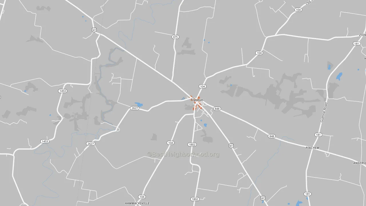 Bike Grade map of 42286, KY