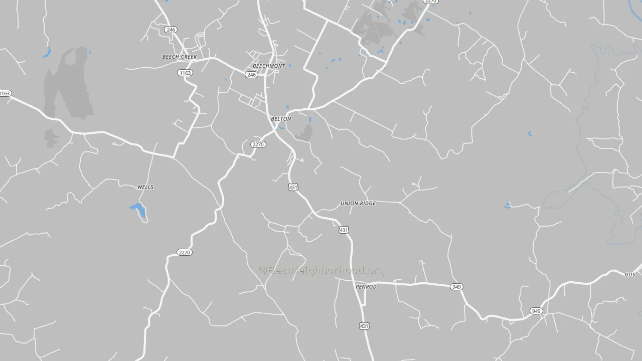 Bike Grade map of 42324, KY