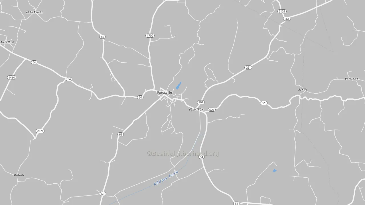Bike Grade map of 42343, KY