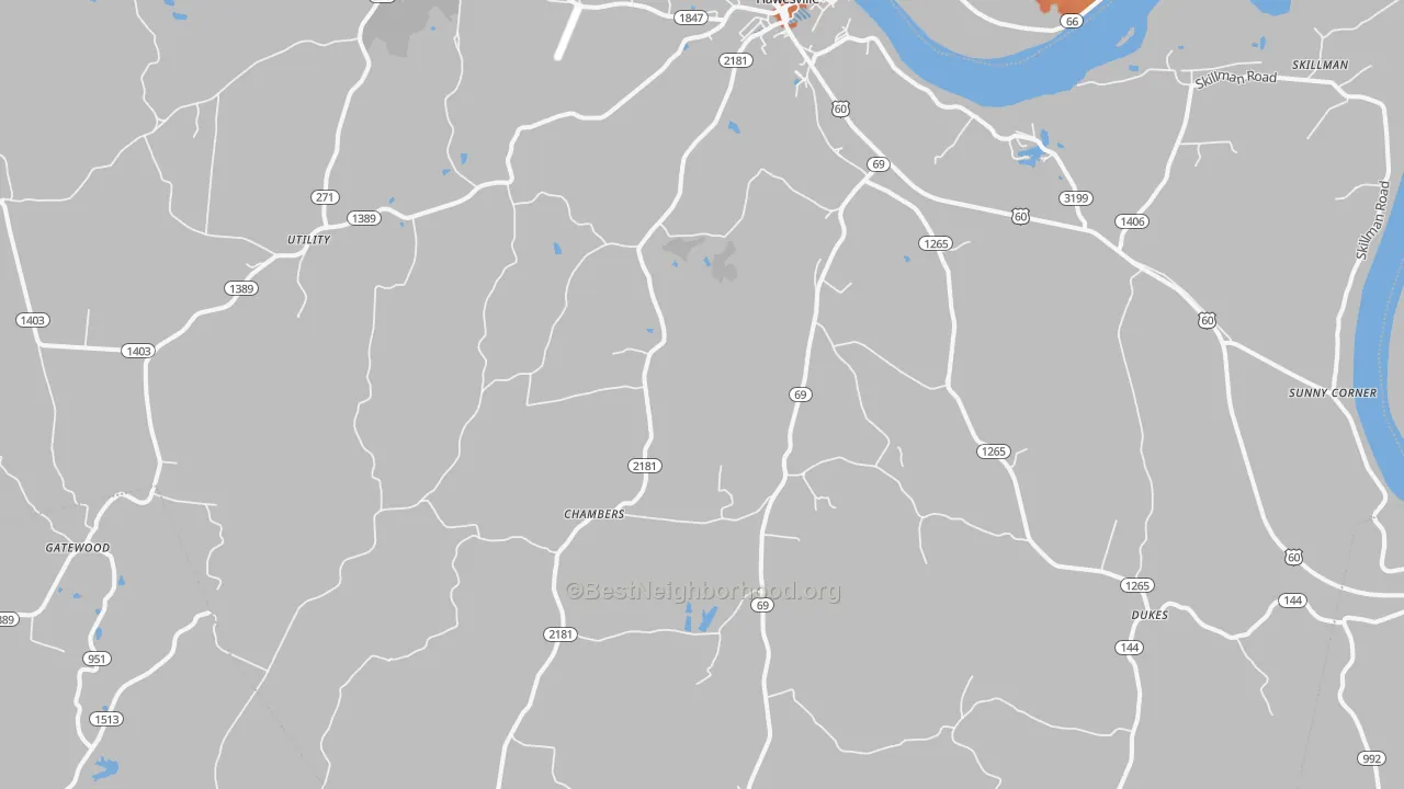 Bike Grade map of 42348, KY