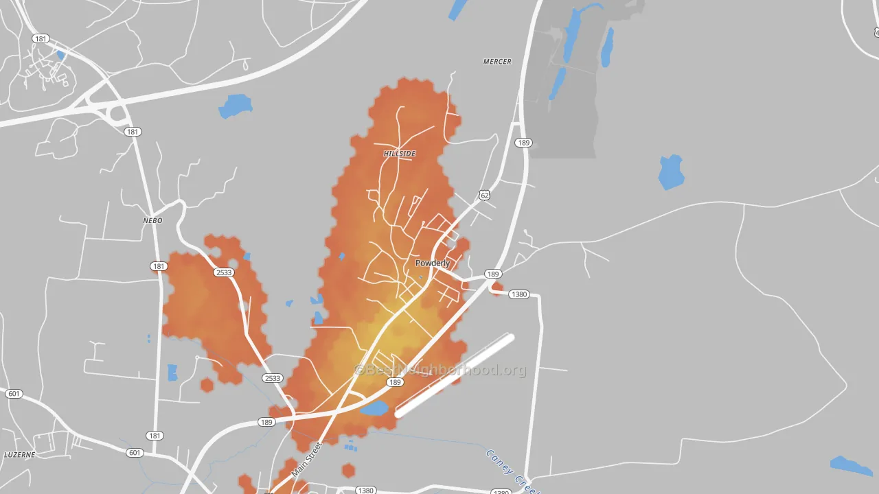 Bike Grade map of 42367, KY