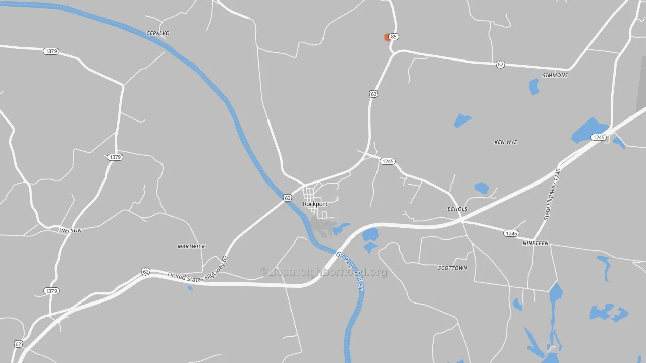 Bike Grade map of 42369, KY