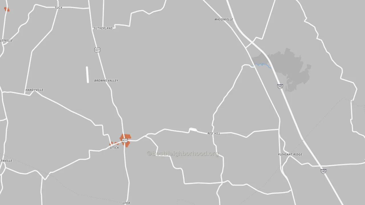 Bike Grade map of 42376, KY