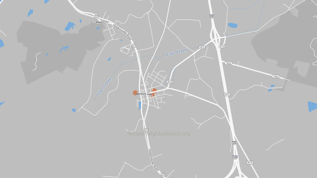 Bike Grade map of 42440, KY