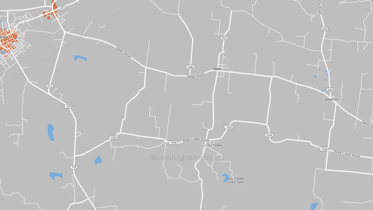 Bike Grade map of 42441, KY