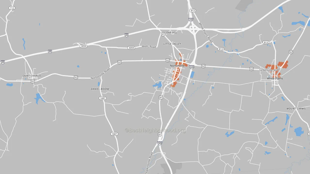 Bike Grade map of 42442, KY