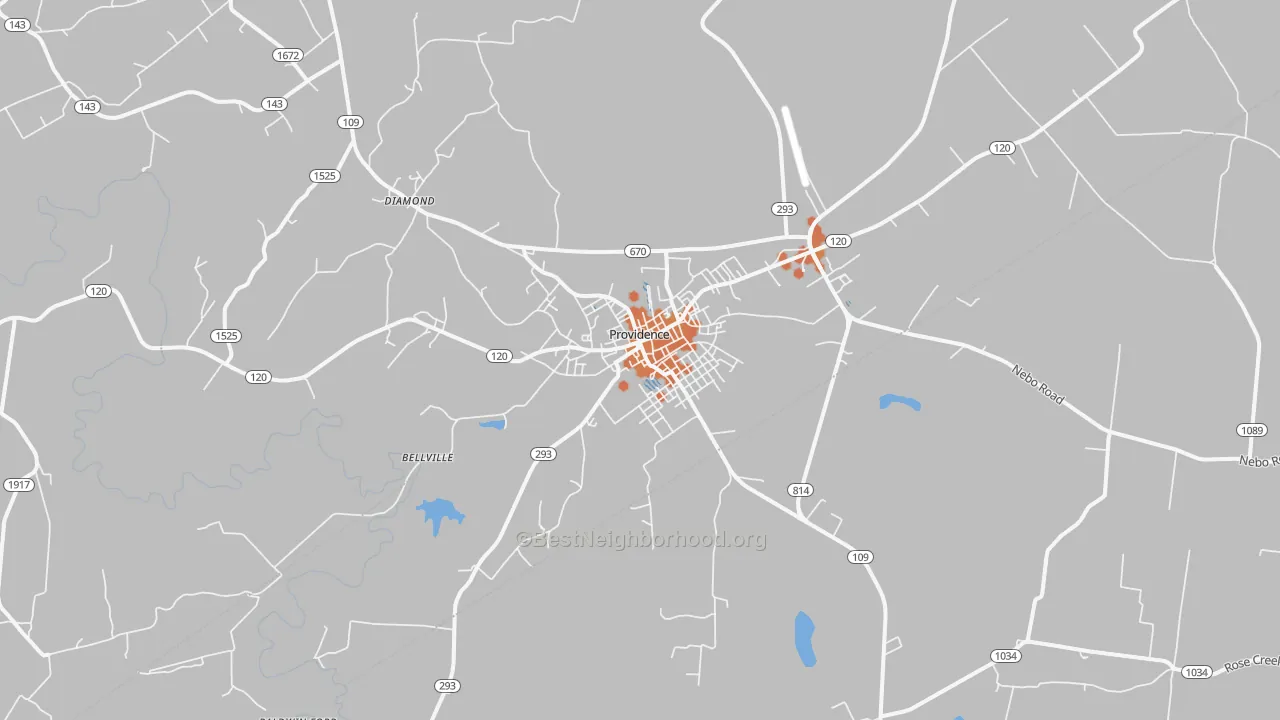 Bike Grade map of 42450, KY