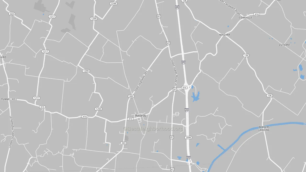 Bike Grade map of 42452, KY