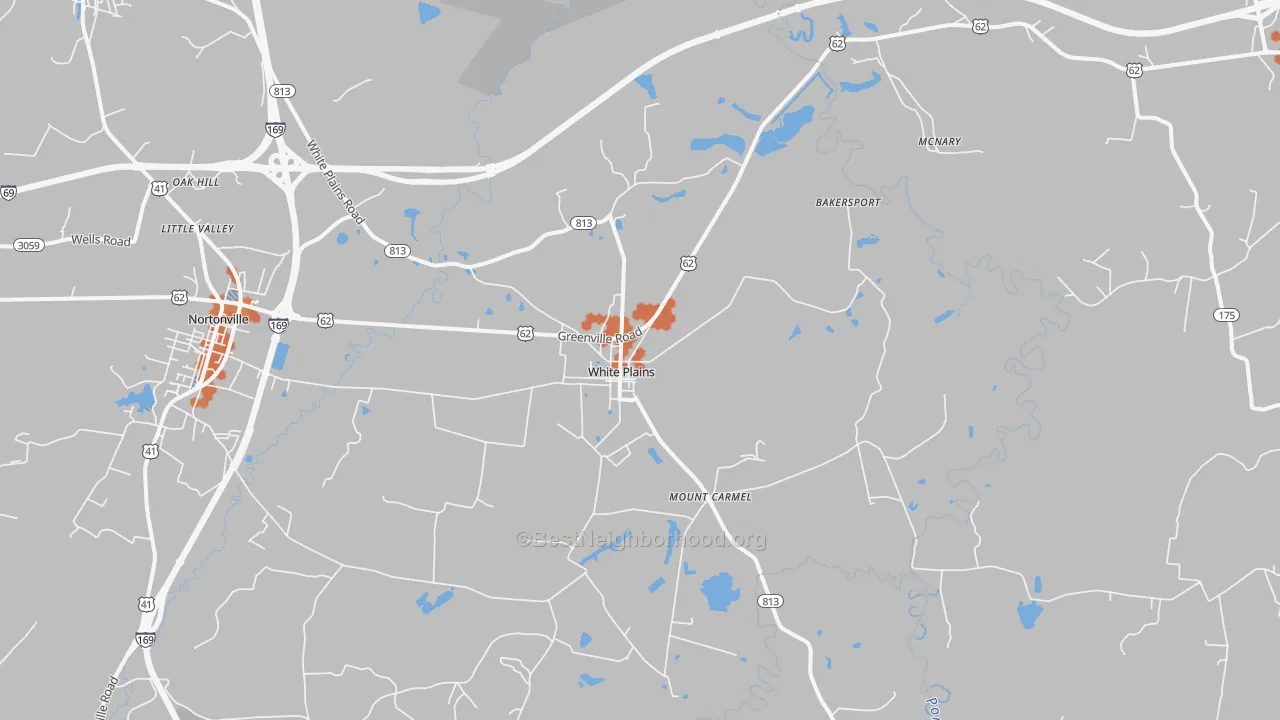 Bike Grade map of 42464, KY