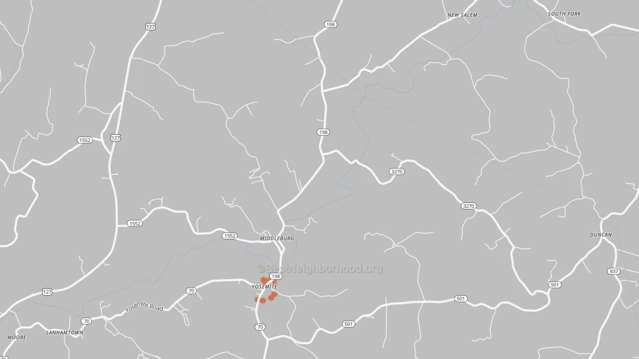Bike Grade map of 42541, KY