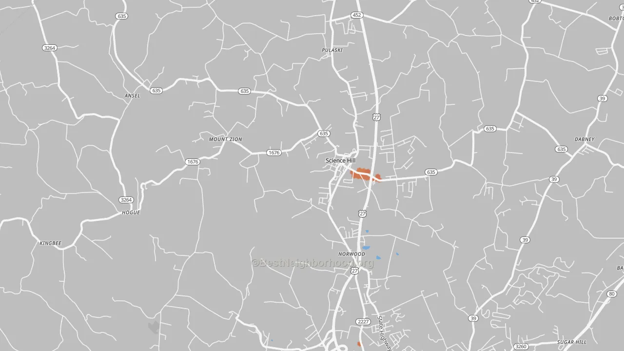 Bike Grade map of 42553, KY