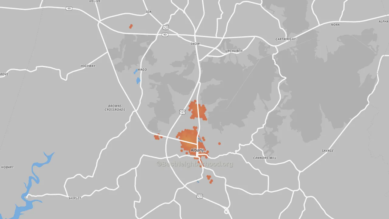 Bike Grade map of 42602, KY