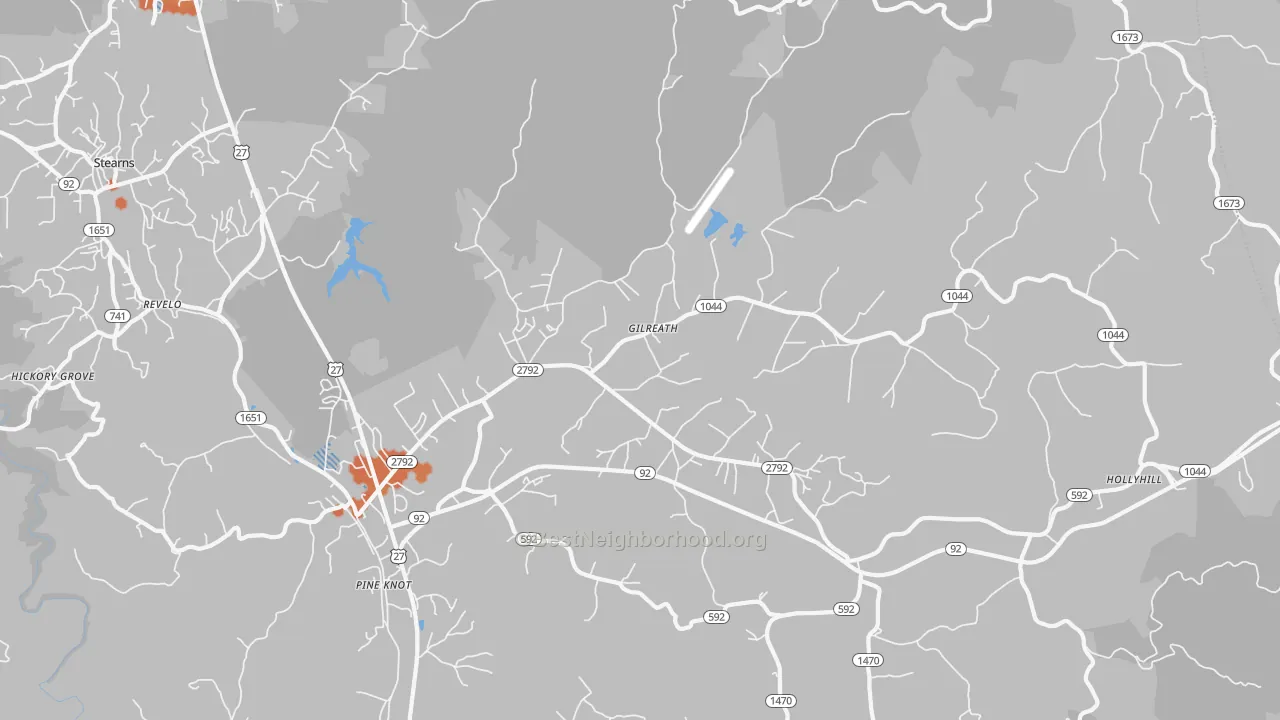 Bike Grade map of 42635, KY