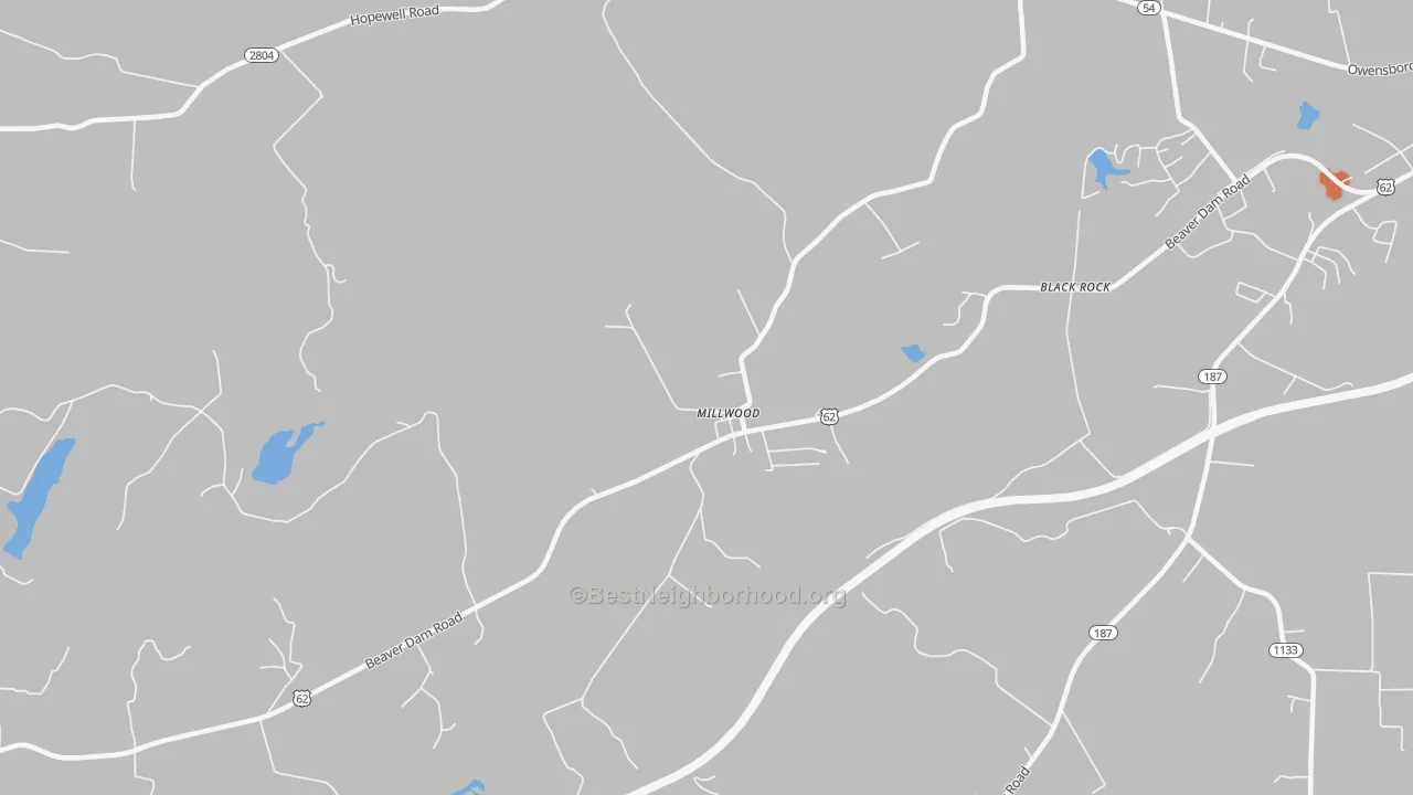 Bike Grade map of 42762, KY