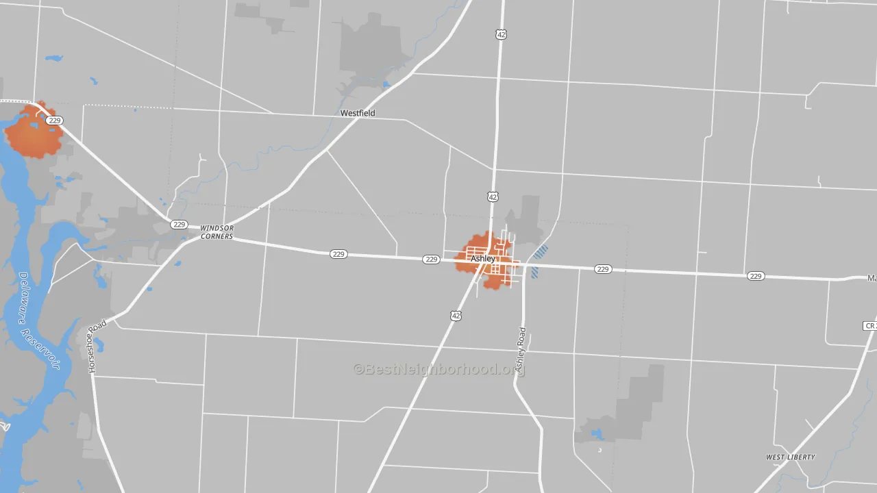 Bike Grade map of 43003, OH